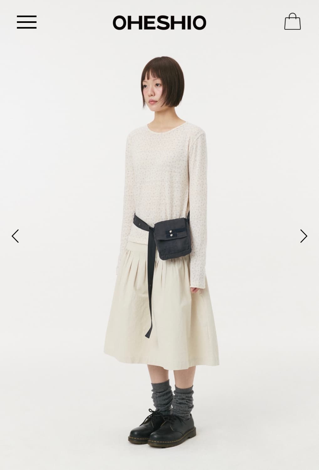 새상품 오헤시오 투웨이 미니 크로스백 벨트백 네이비 상품이미지7