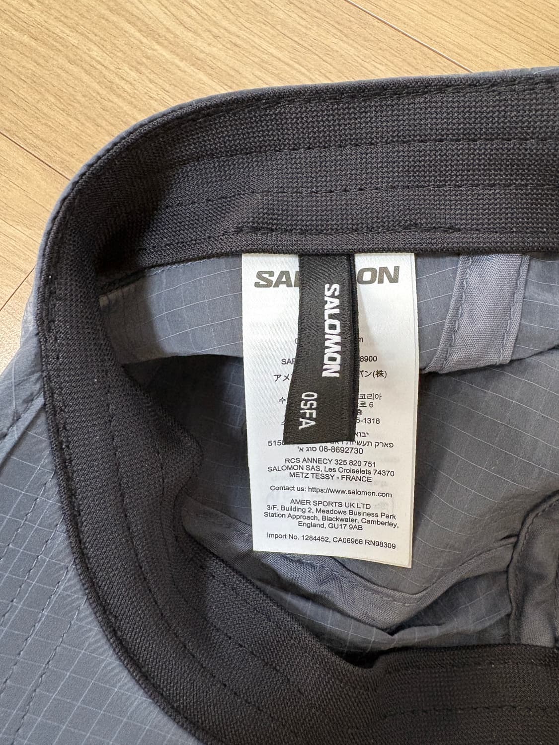 살로몬 프라이머리 립스탑 캠프 캡 (샤크그레이) 상품이미지3