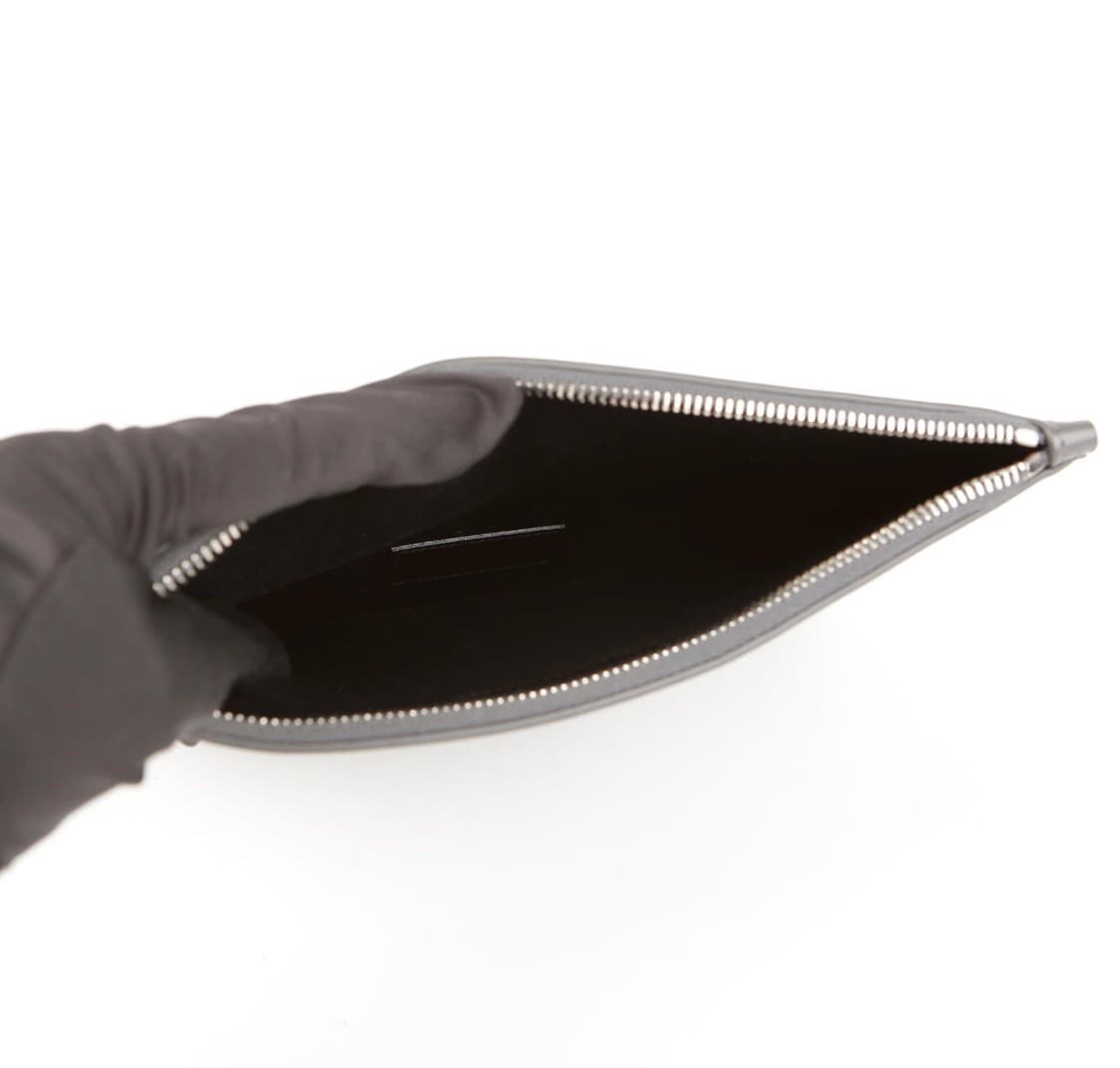 생로랑 클러치 635098 다크 그레이 레더 도큐먼트 상품이미지5