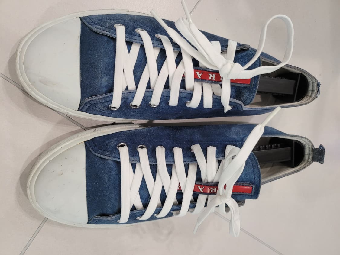 프라다 리네아 로사 스웨이드 스니커즈 (7.5 / 국내 270 추천) 상품이미지1