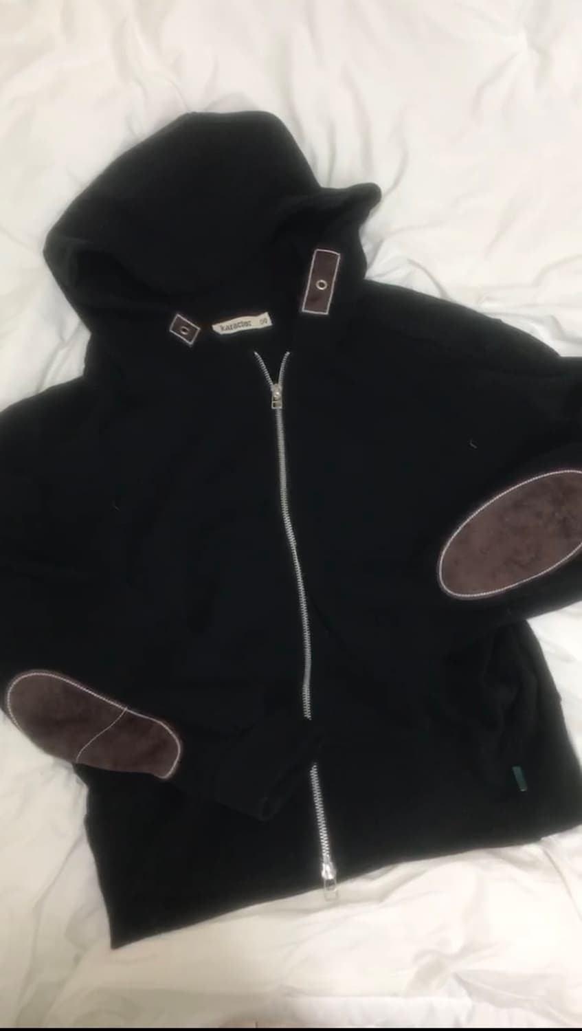 카락터 라이터 후디드 집업 블랙 상품이미지2