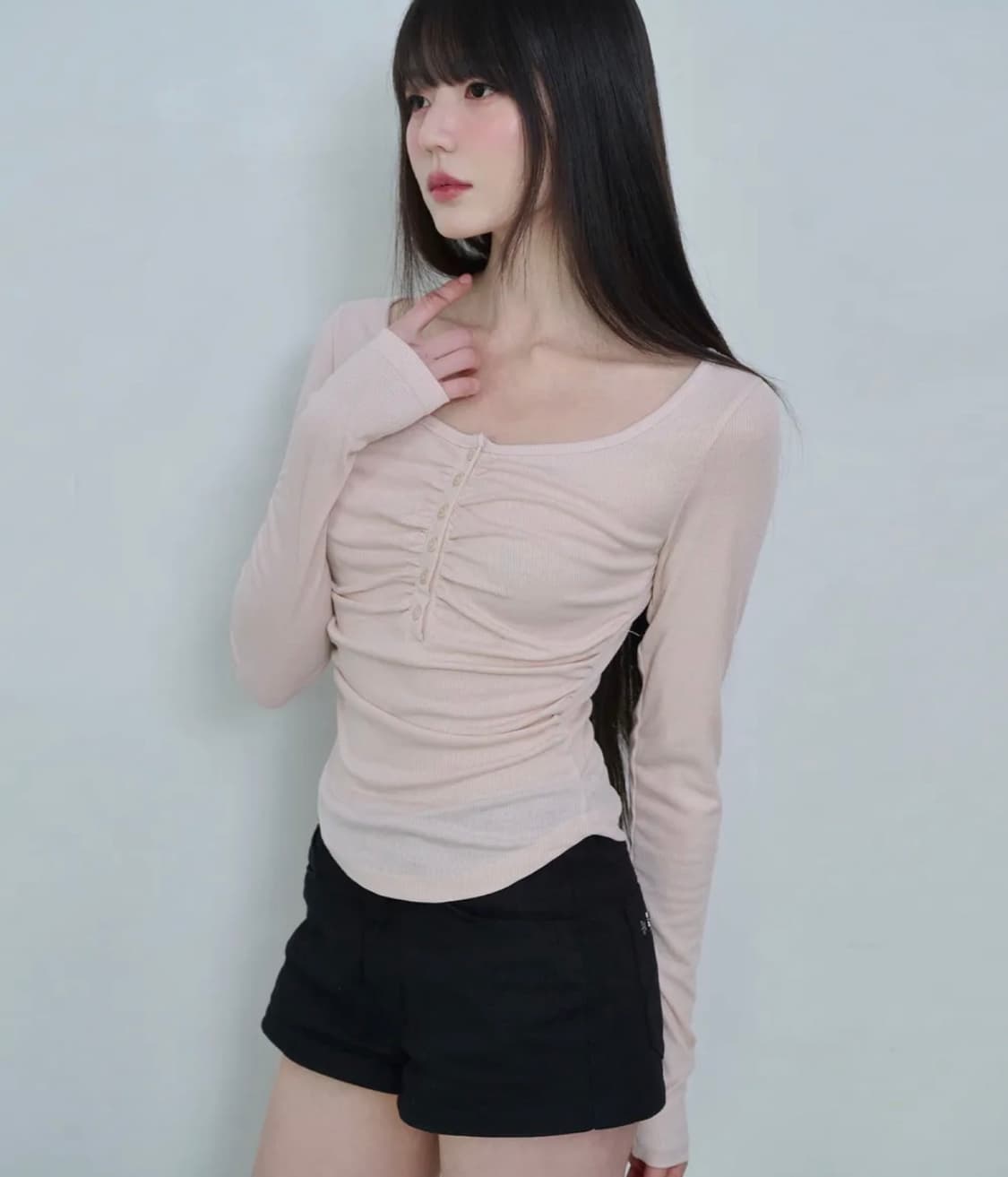 레이즈미야 페이 소프트 셔링 탑 베이비 핑크 상품이미지1