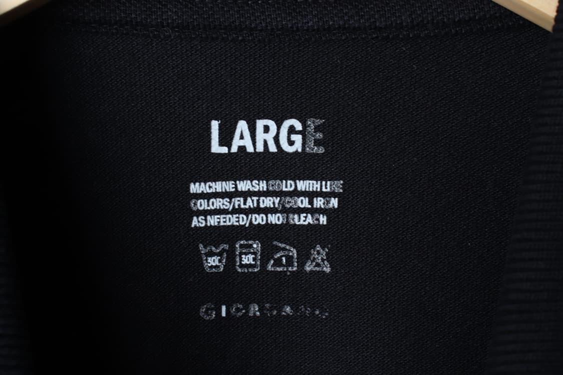 (L-XL) 지오다노 반팔 카라 티셔츠 블랙 무지 기본-H32829 상품이미지5