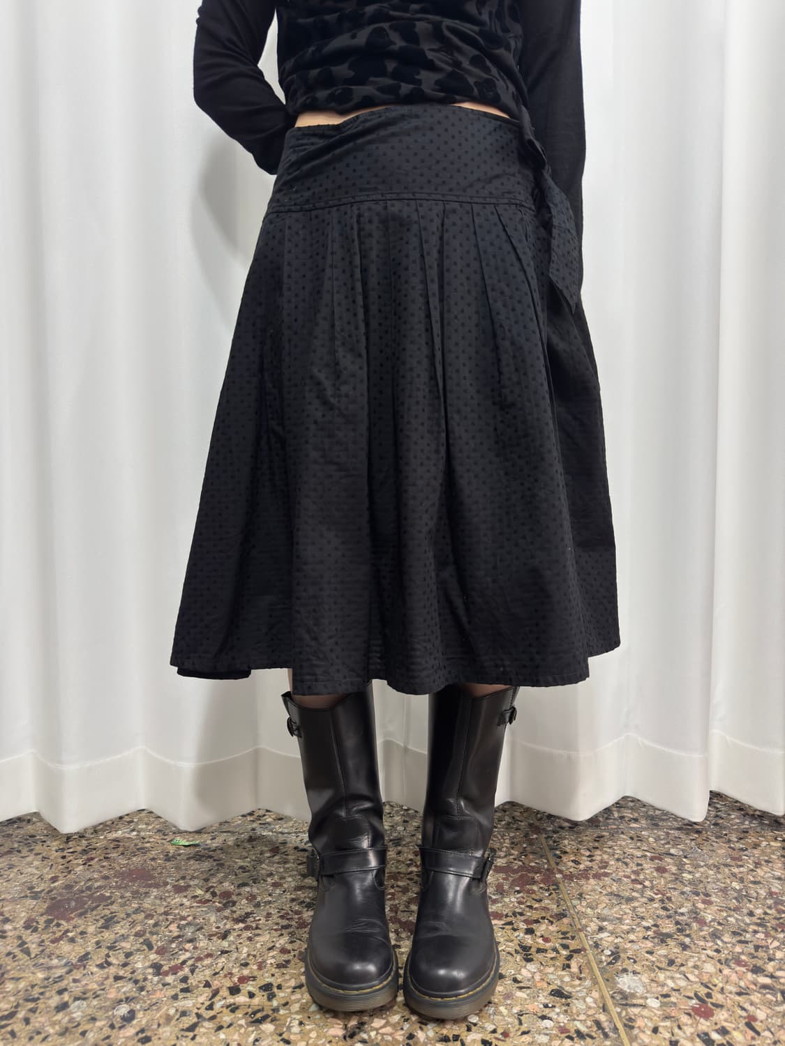 zara basic strap midi pleats skirt 상품이미지2