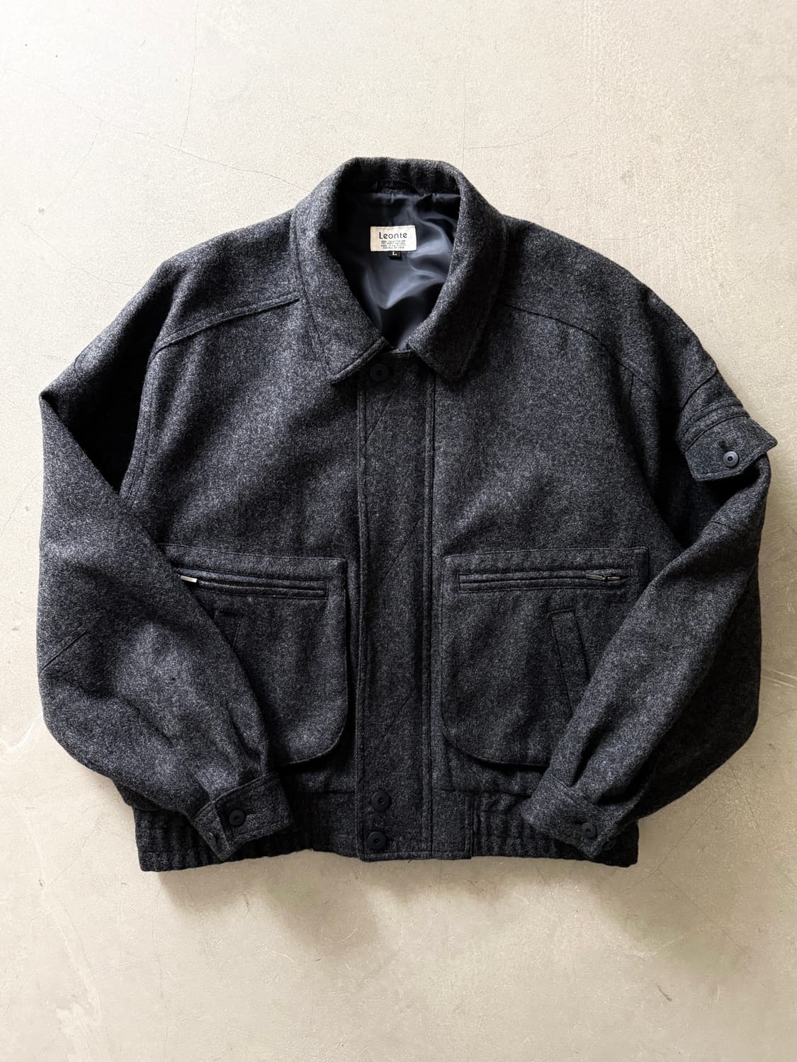 Vintage Leonte Wool Bomber Jacket 상품이미지2