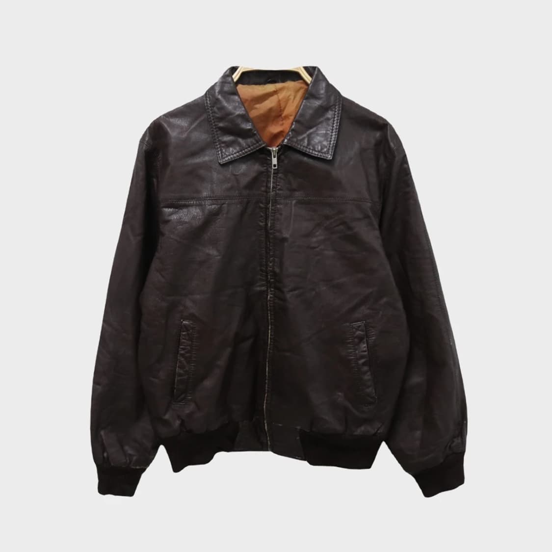 90'S ASROC 빈티지 브라운 소가죽자켓 60436 상품이미지1