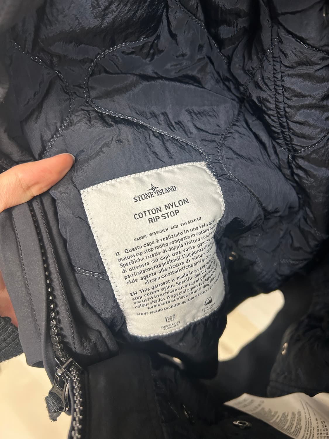 (95) 스톤아일랜드 코튼 나일론 립스탑 블루종 자켓 상품이미지6