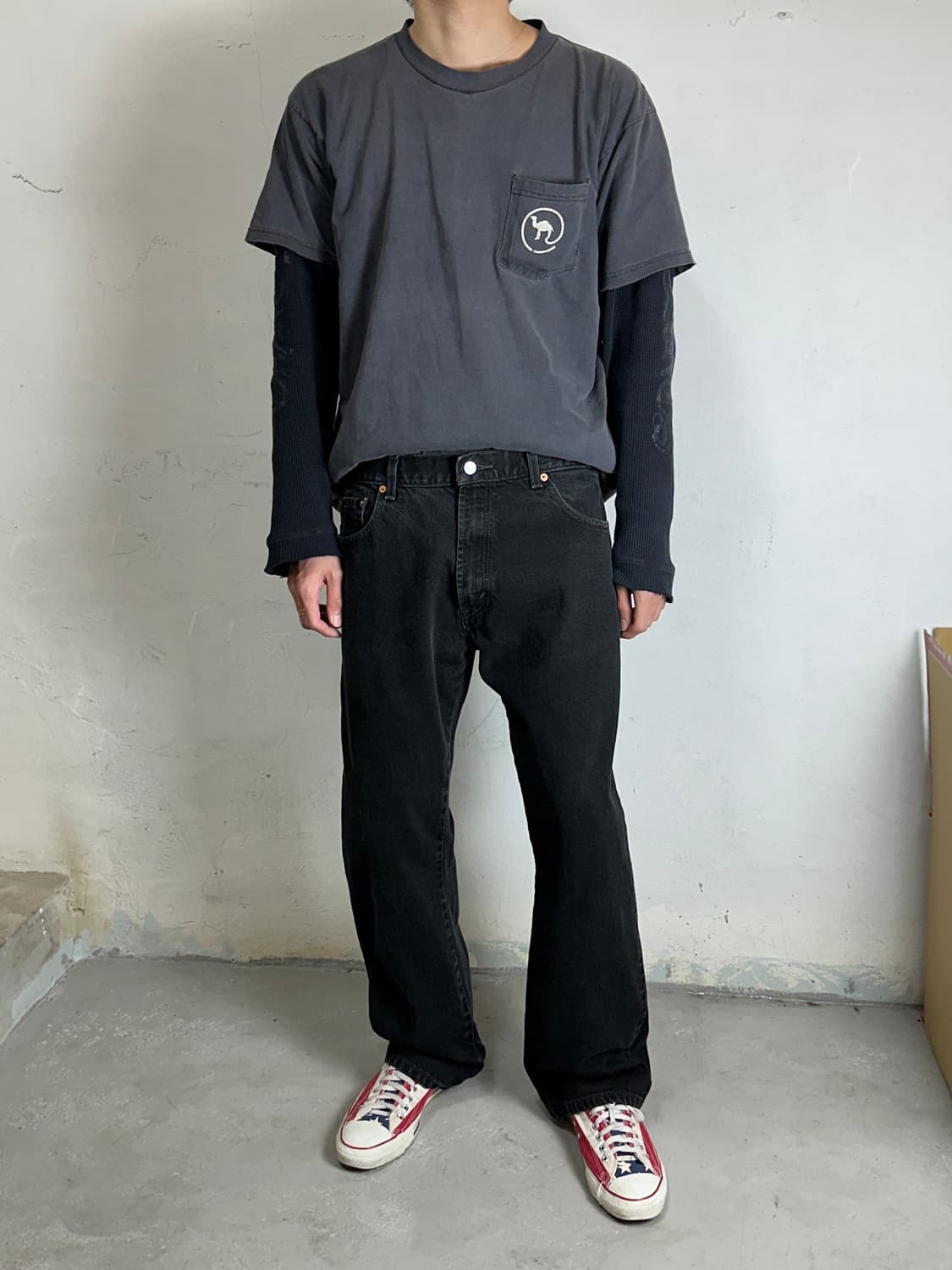 00's 리바이스 517 블랙 부츠컷 플레어진 상품이미지4