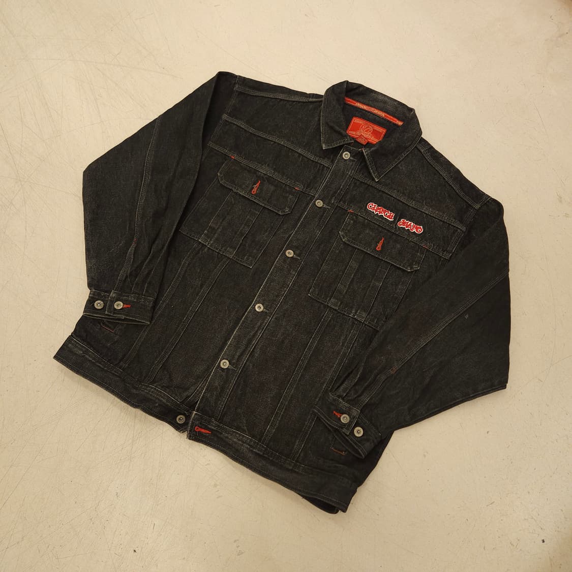 Clench jeans 바이크위크 올드스쿨 데님 자켓 상품이미지2