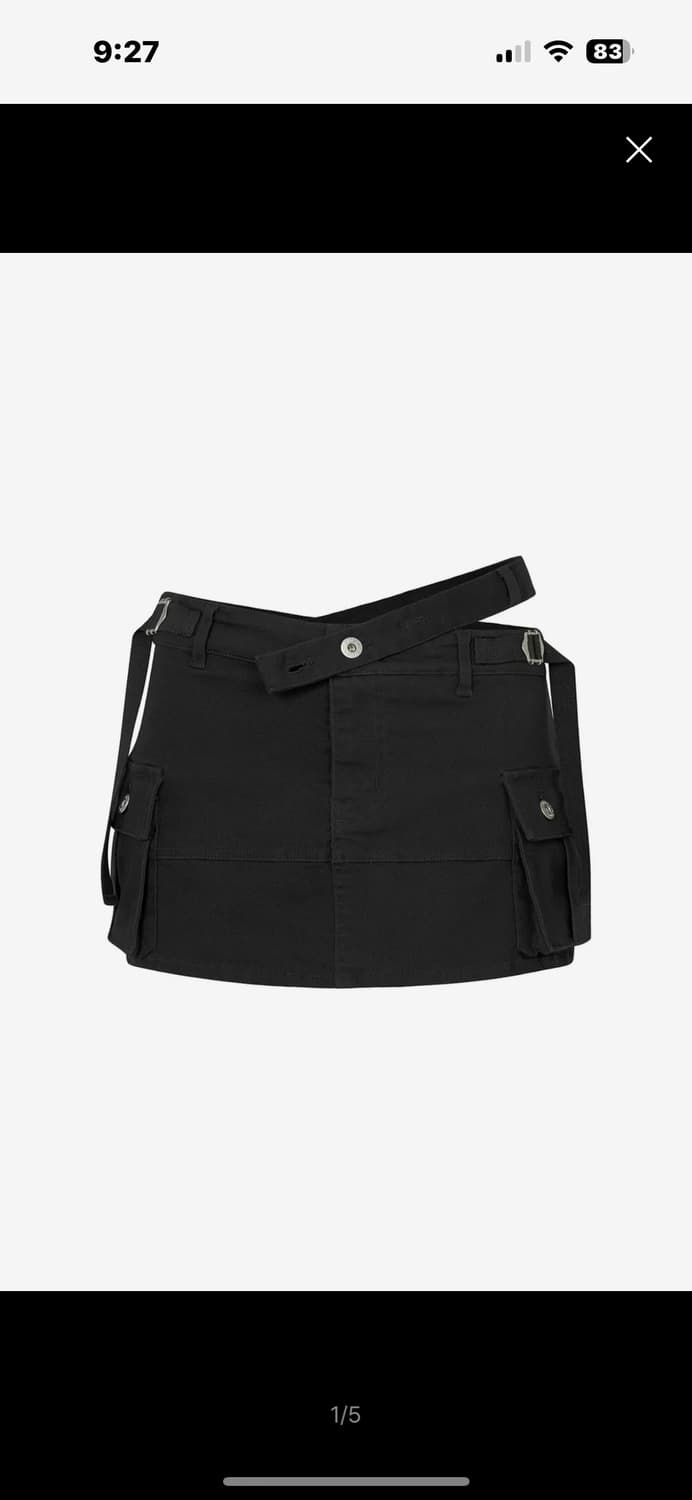 페인오어플레져 닉스 스커트 블랙 NIX MINI SKIRT 상품이미지1