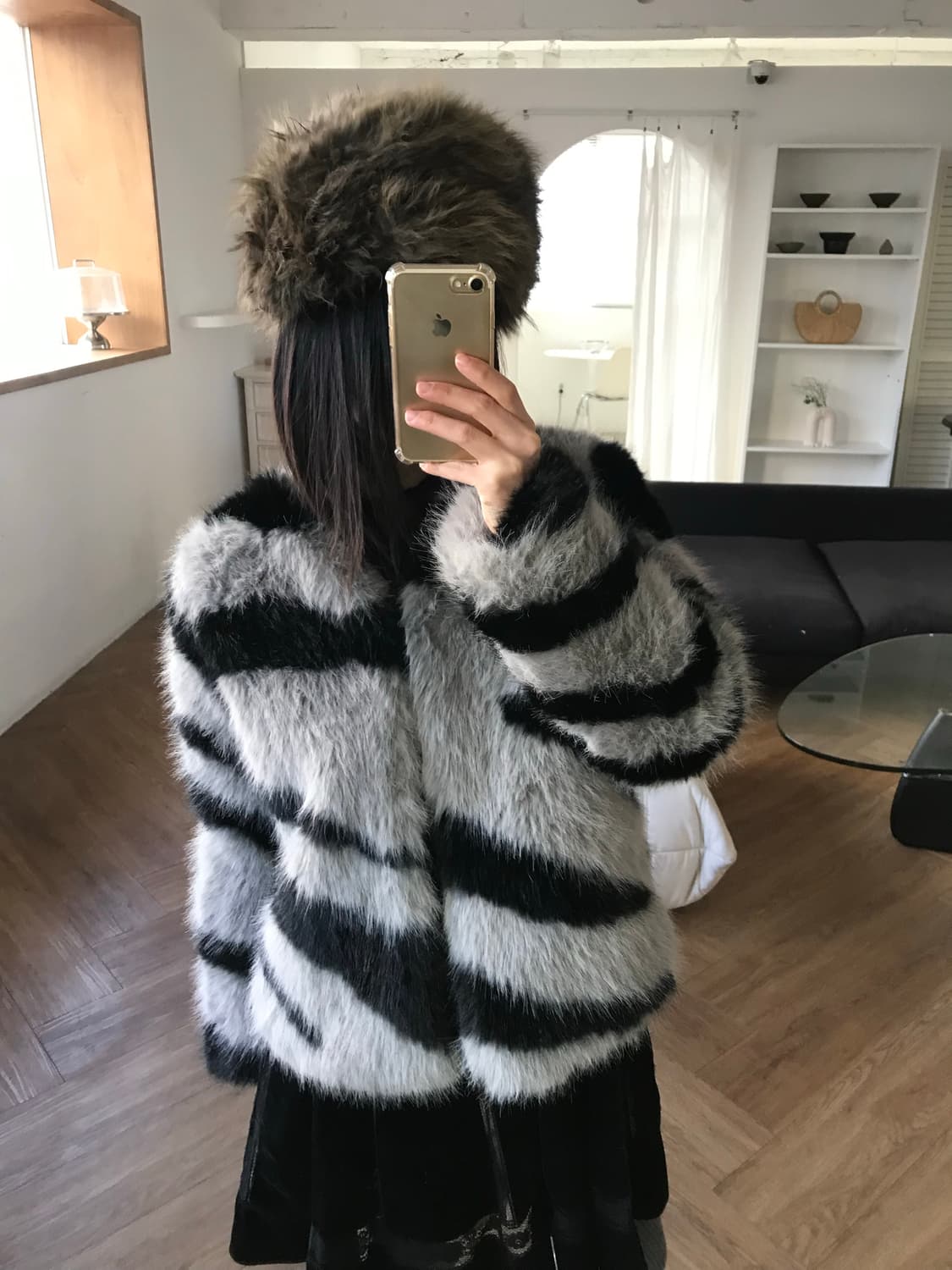 vintage pattern fur jacket 상품이미지5