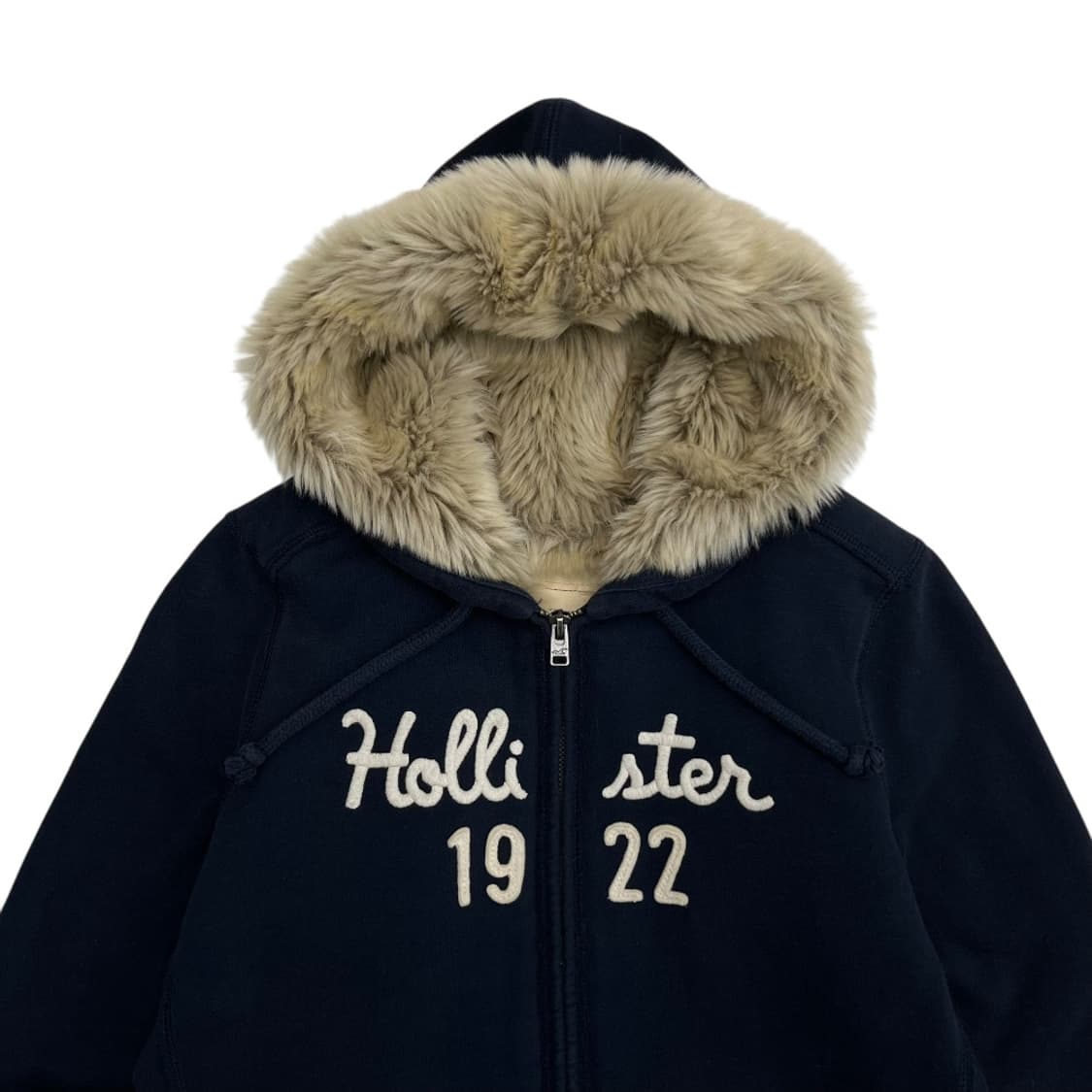 홀리스터 센터로고 울프죠 네이비 후드집업 M 상품이미지4