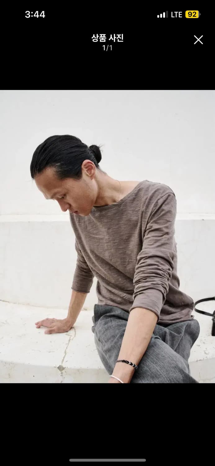 [2]모노프리베 Textured Roll Long Sleeve brown 상품이미지1