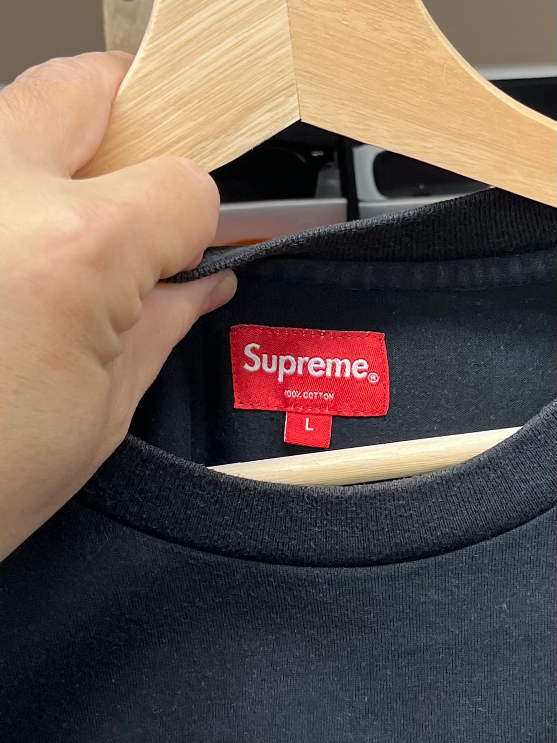 [100~105] 슈프림 스몰 박스로고 반팔티 블랙  상품이미지3