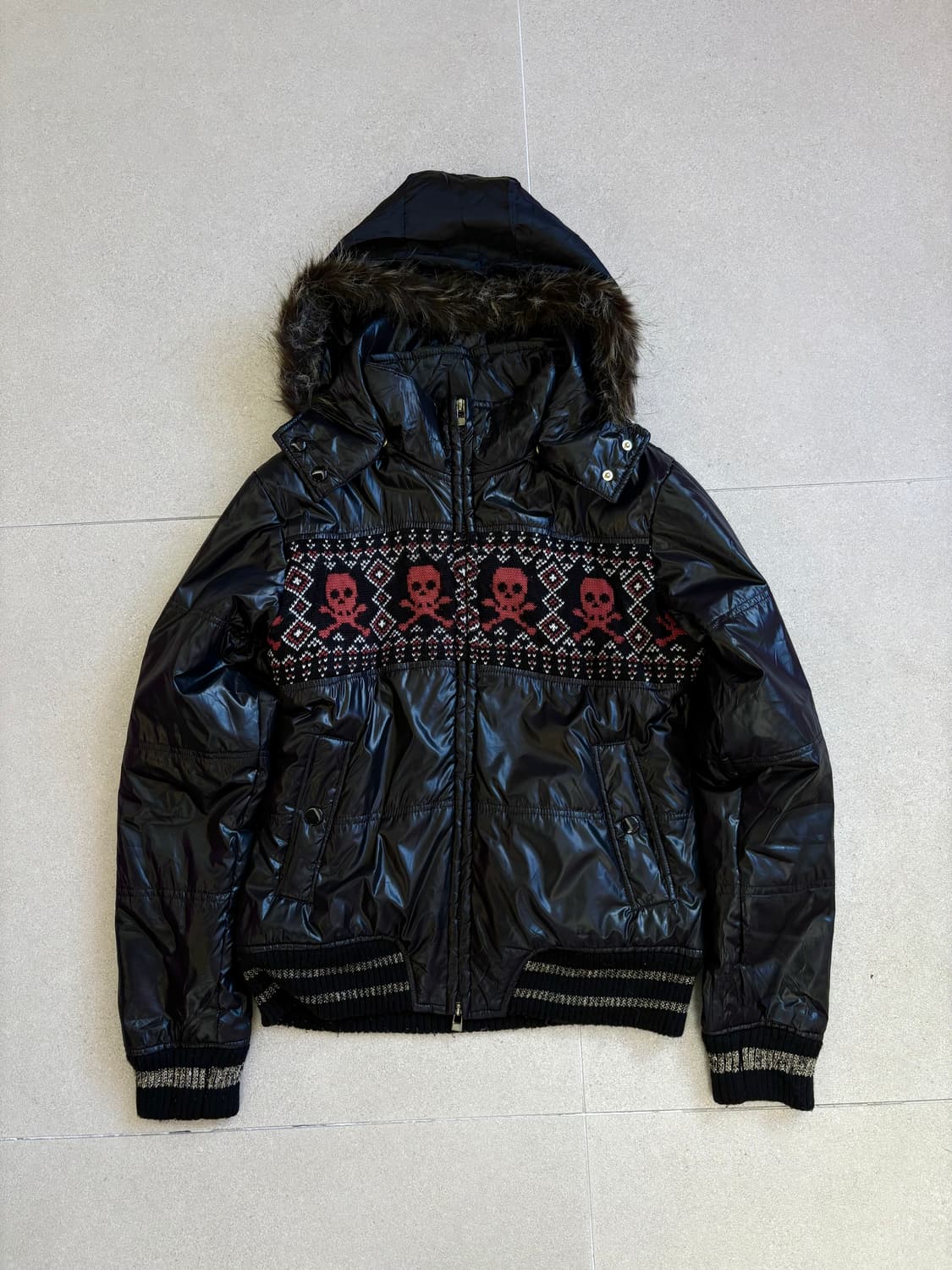 해골 노르딕 패딩 상품이미지1