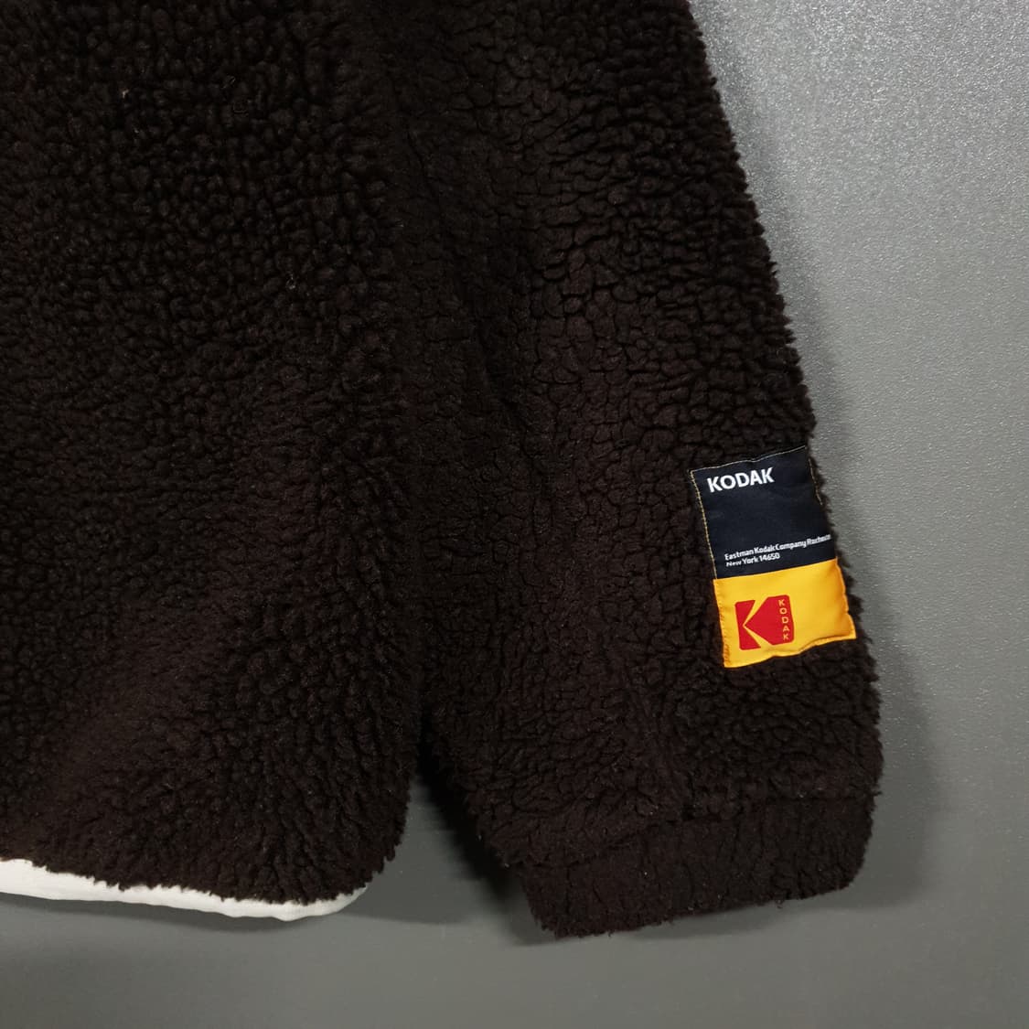 실측 XL) 코닥 케이 플리스 써모어 정해인 뽀글이 쉐르파 후드집업 자켓 상품이미지5