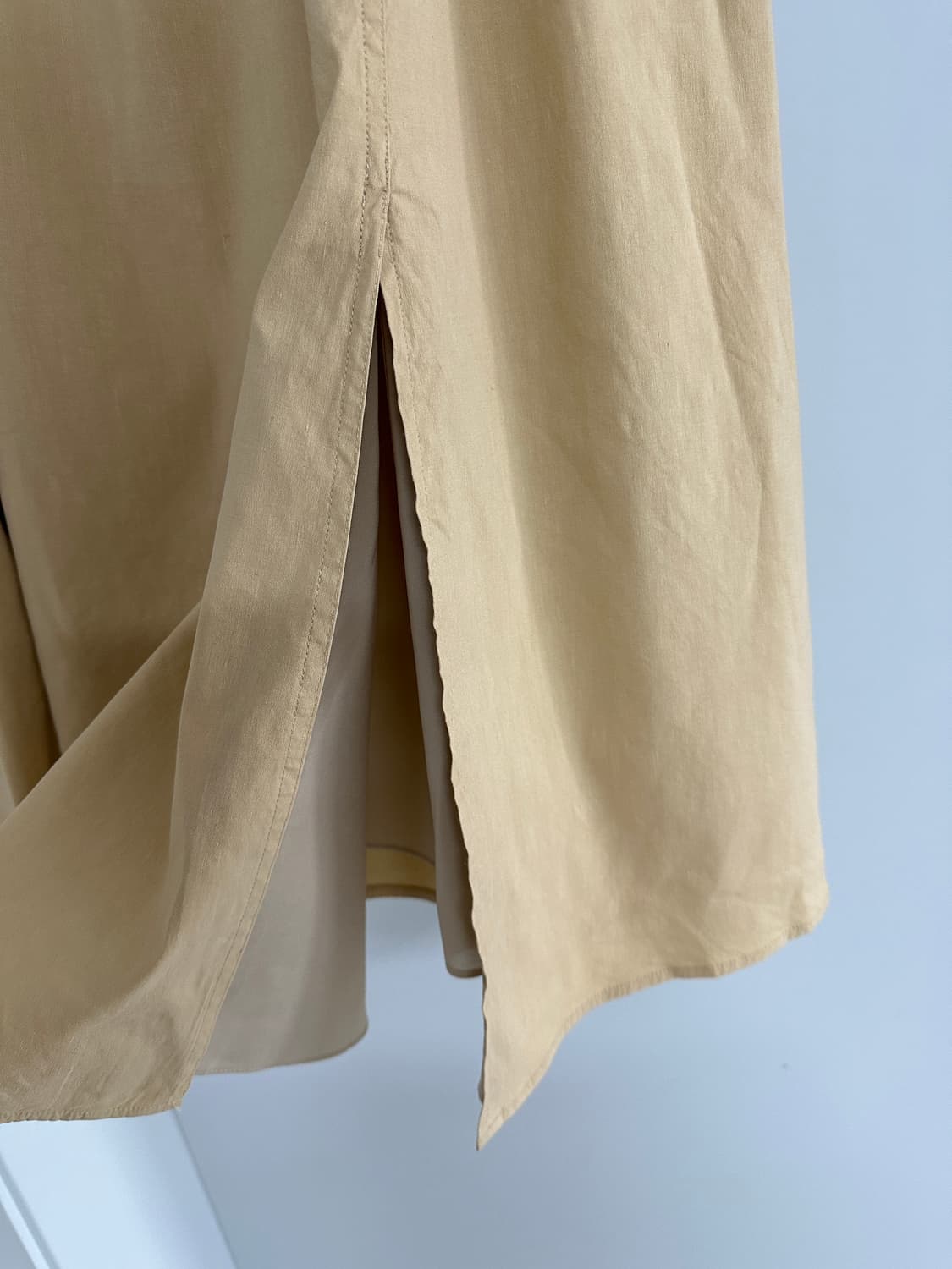 [띠어리] 베이지 A라인 롱 스커트 상품이미지4