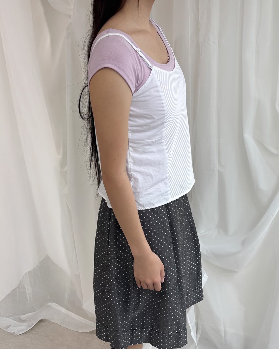 NARACAMICIE white back button-up bustier 상품이미지2