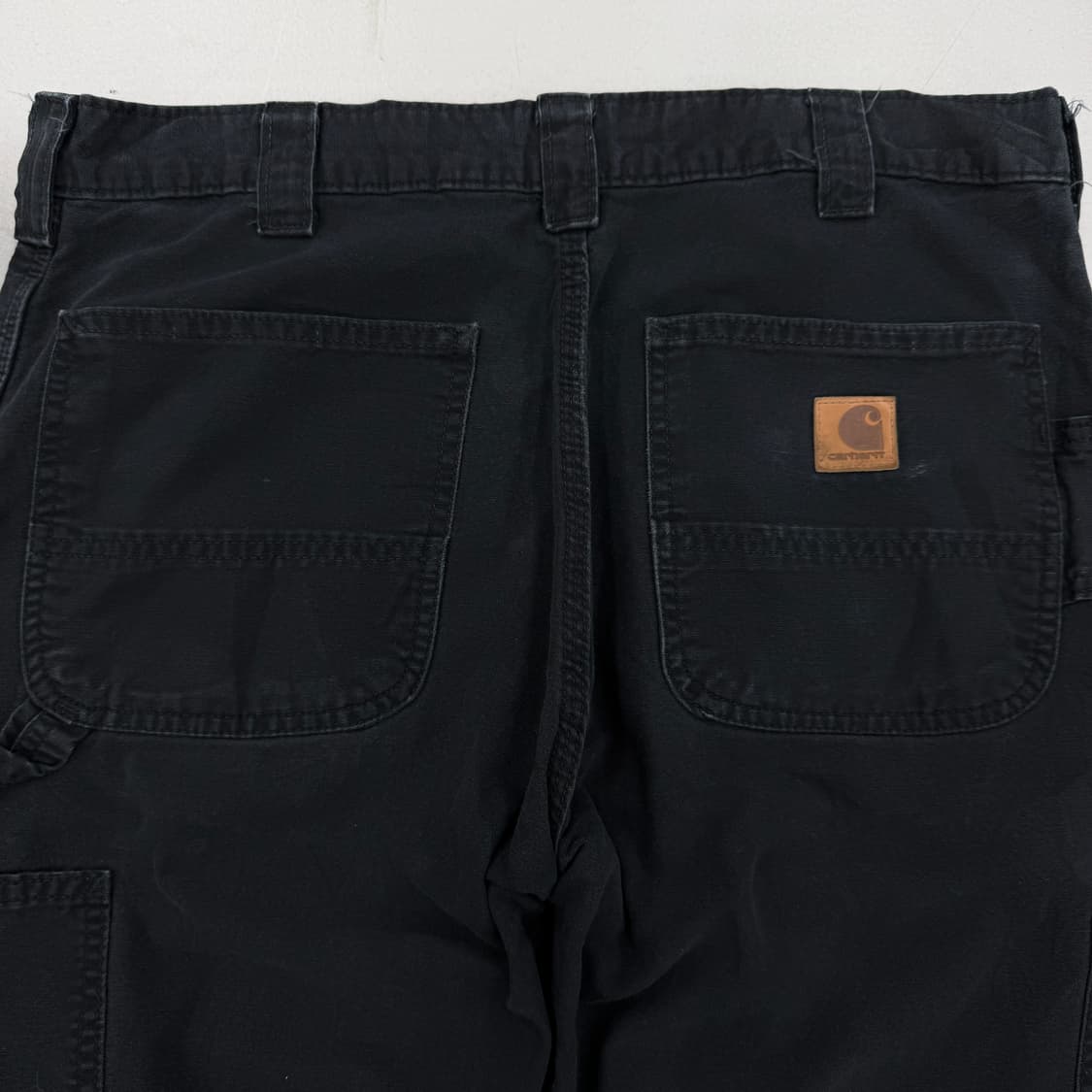 칼하트 OG 가죽패치 카펜터 와이드 워크팬츠 블랙 상품이미지6