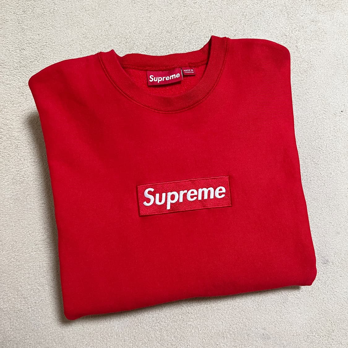 슈프림 OG 레드 박스로고 크루넥 2006 상품이미지1