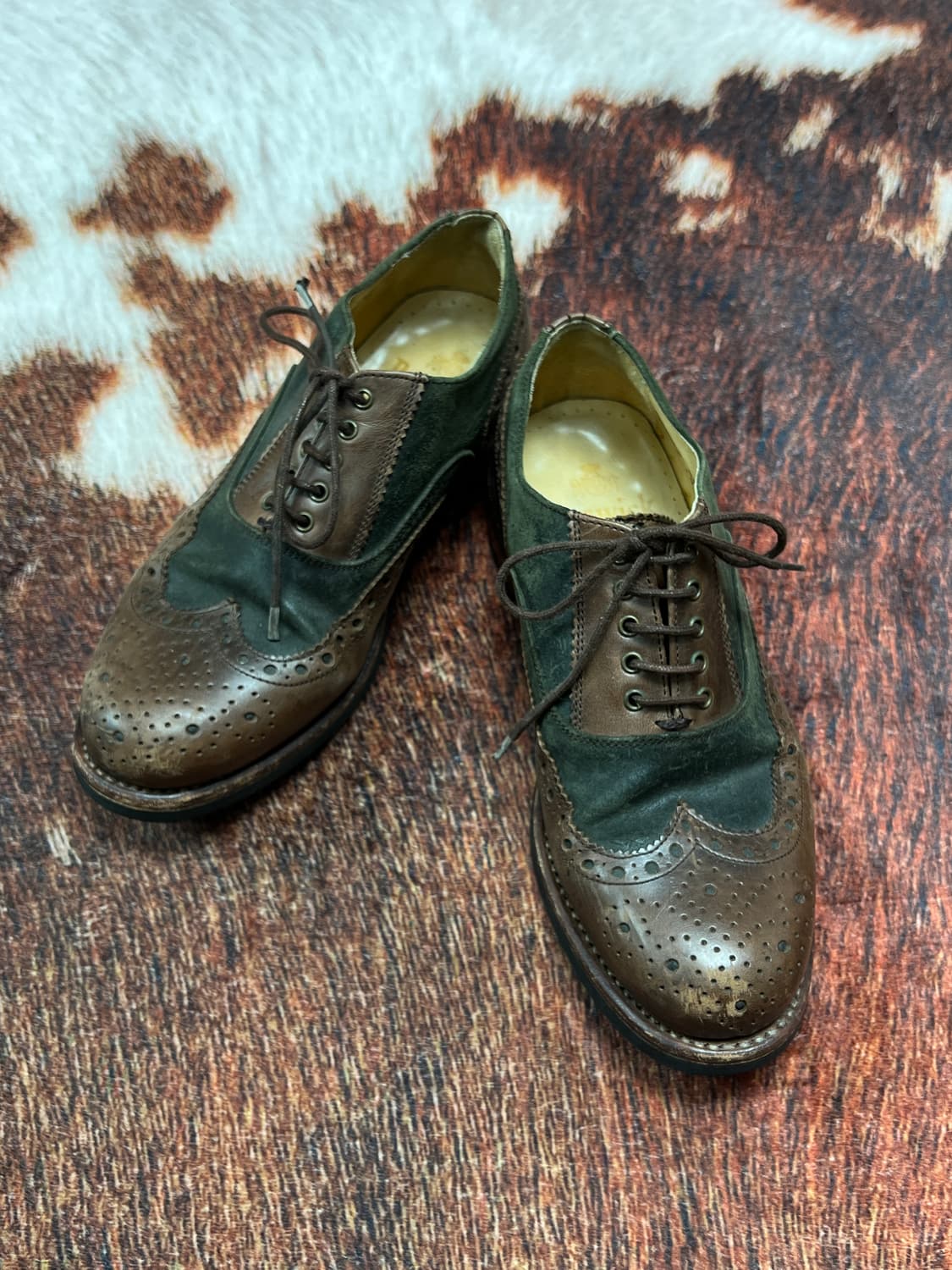 [39] Berwick 버윅 그린 브라운 브로그 윙팁 로퍼 상품이미지1