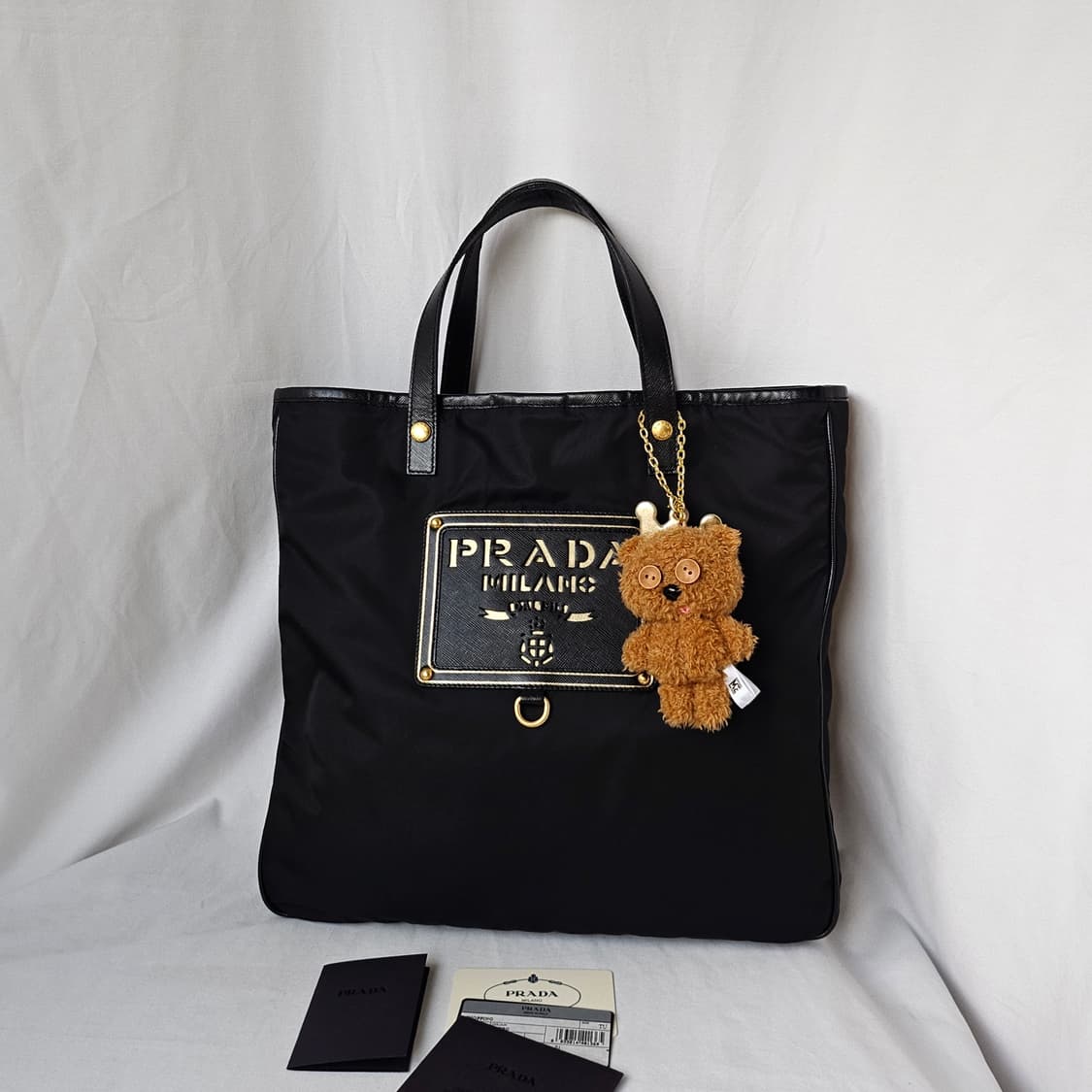[정품 PRADA] 프라다 금장 나일론 토트백 서류가방 상품이미지1