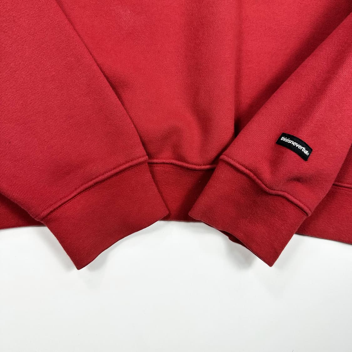디스이즈네버댓 구형 아치로고 박시핏 맨투맨 버건디 레드 L 상품이미지4