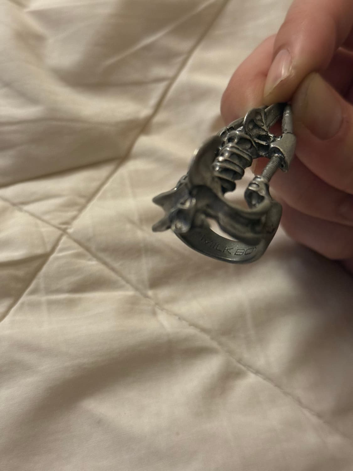 밀크보이 아카이브 실버 본 너클 링 상품이미지4