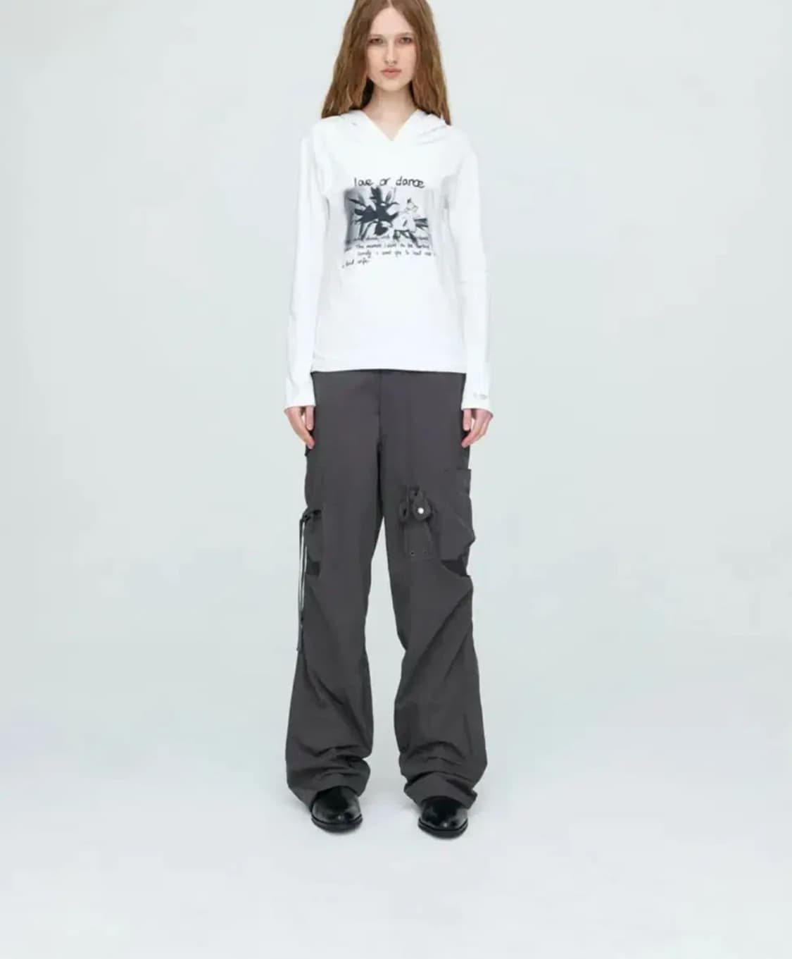 Nache Strap Cargo Pants (Unisex)Charcoal 상품이미지3