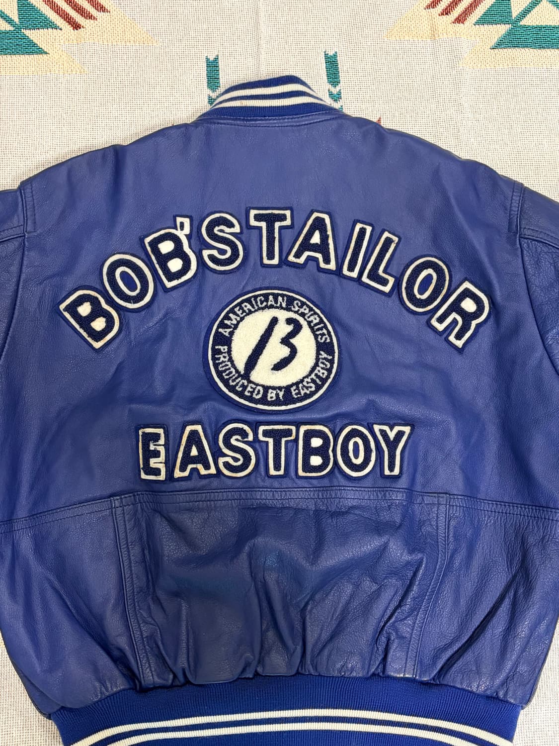 90S Bob’s tailor leather stadium jacket 상품이미지10