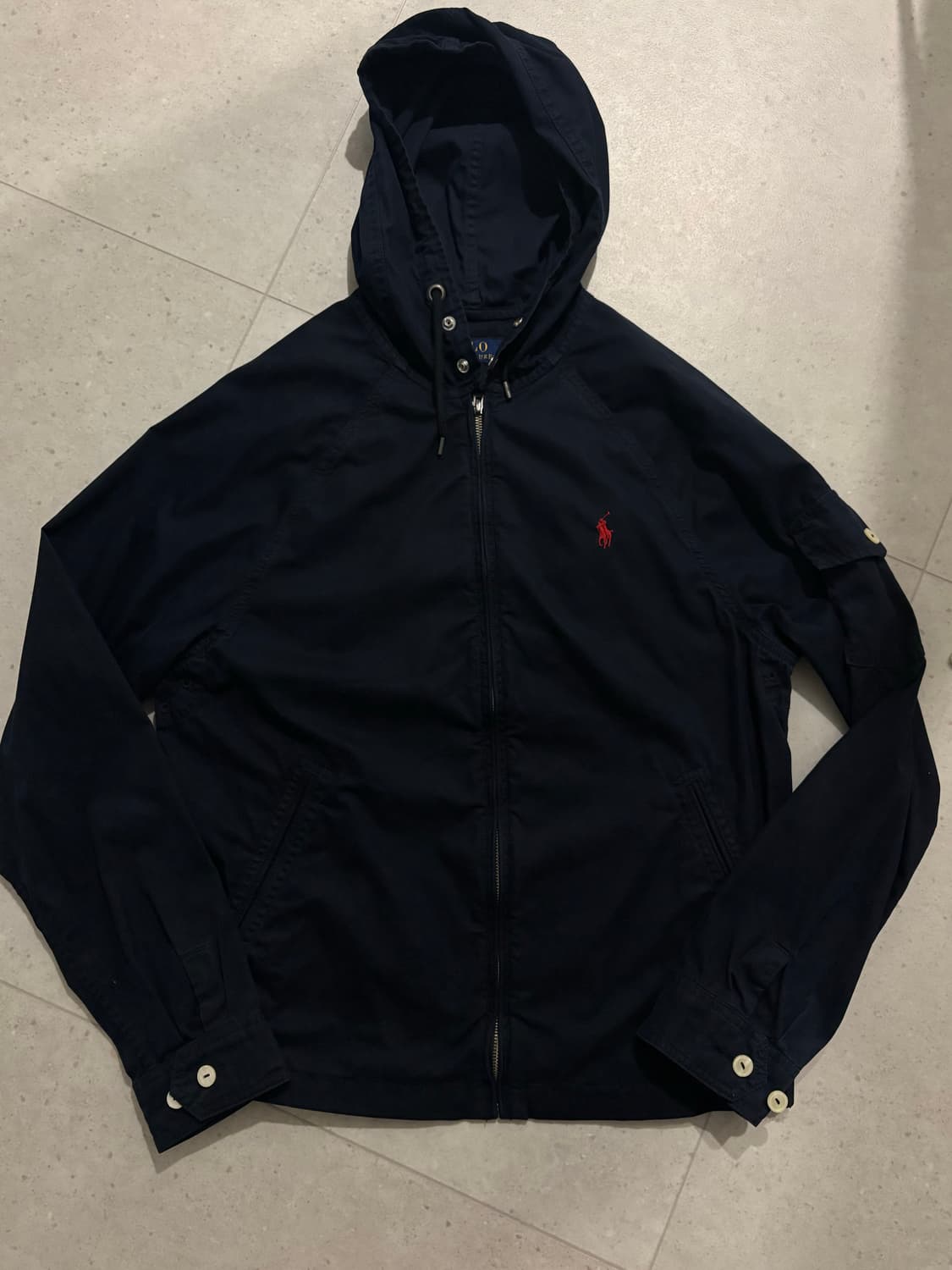 네이비 폴로 코튼 자켓 상품이미지3