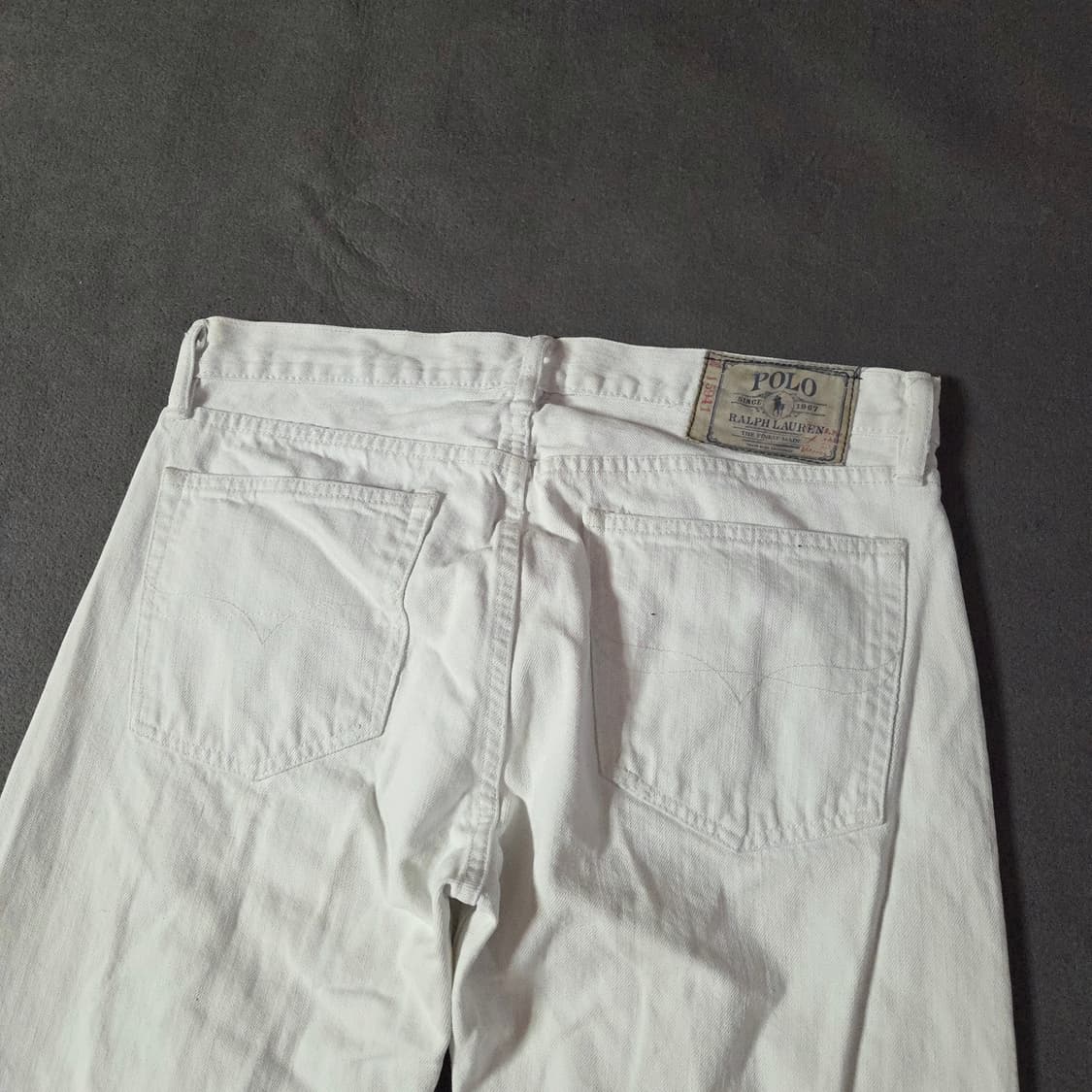 폴로 화이트 데님 팬츠 32-34인치 상품이미지2