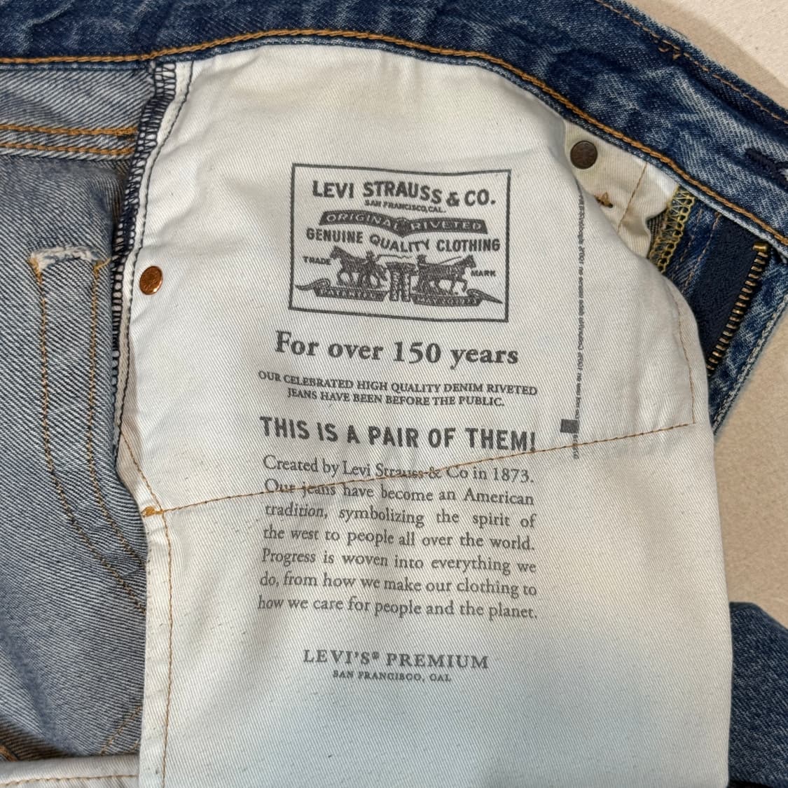 36inch) 리바이스 568 루즈 스트레이트 와이드 데님 청바지 상품이미지10