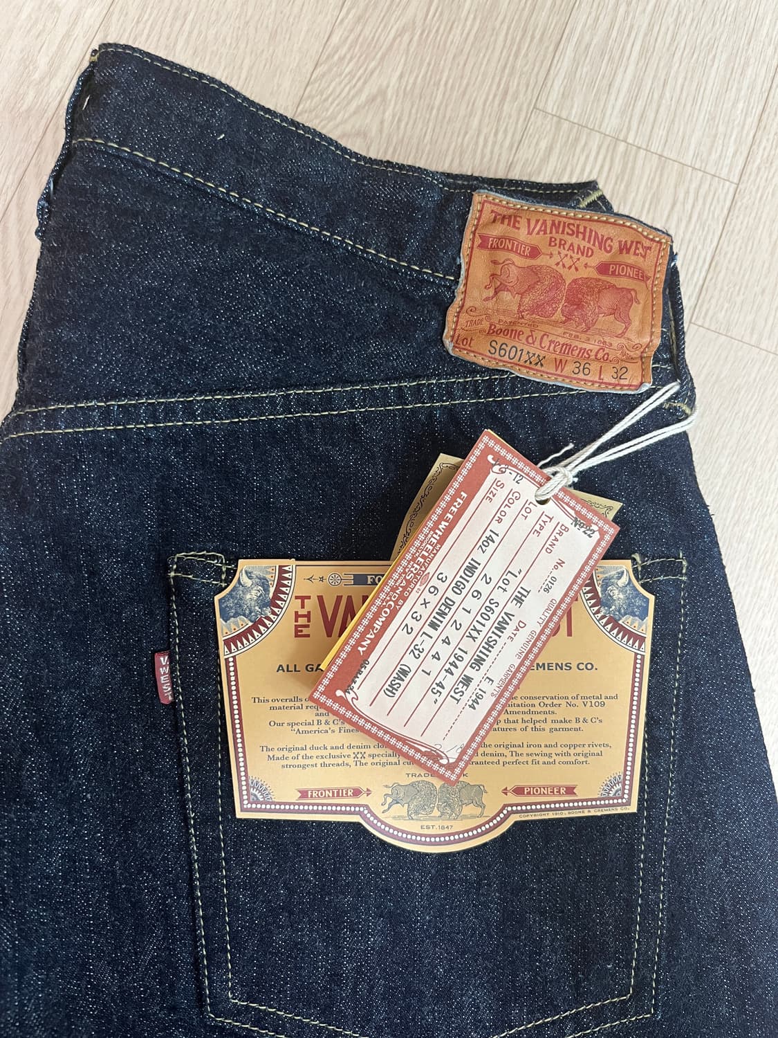 프리휠러스 대전판 S601 XX 1944-45 사이즈 36 (wash) 상품이미지3