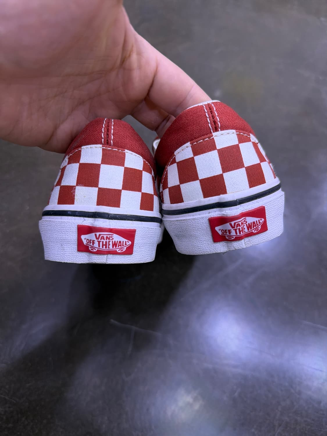 반스 체커보드 슬립온 스니커즈 레드 화이트 255 상품이미지7