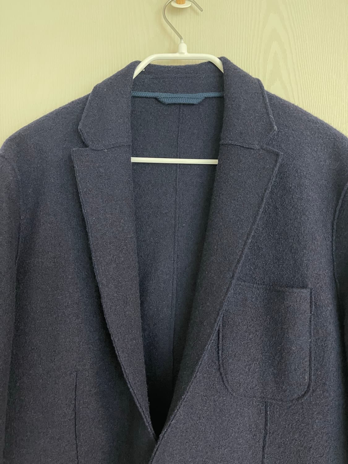 맨온더분 언컨 울 혼방 자켓 네이비 M(100) 상품이미지4