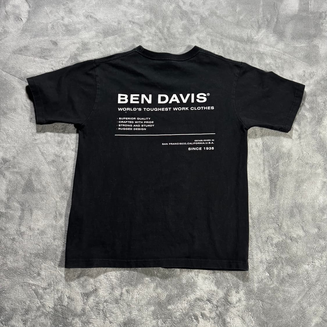 벤데이비스 자수로고 백프린팅 반팔티 상품이미지3