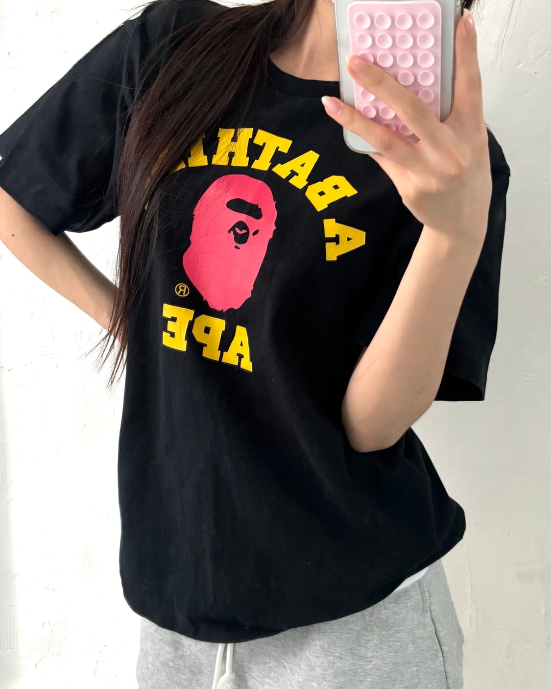 BAPE 베이프 칼라스 컬리지 로고 티셔츠 상품이미지2