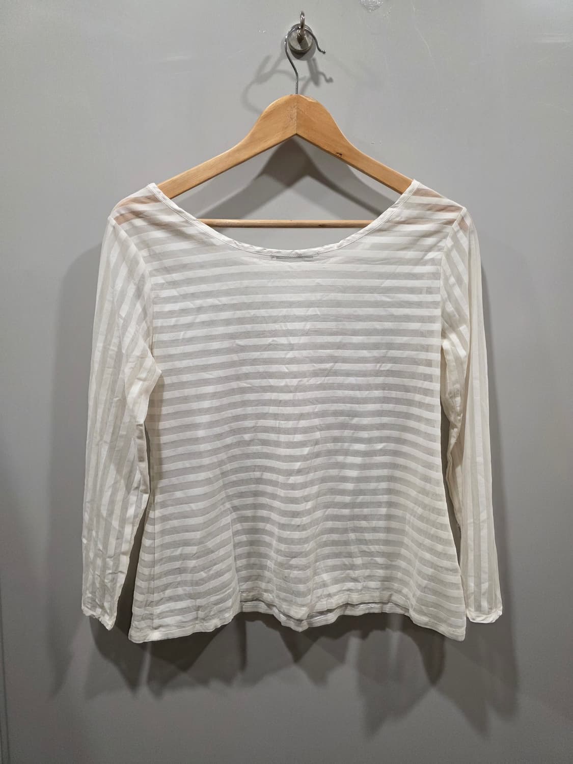 바나나리퍼블릭 스트라이프 시스루 브라우스 상품이미지3