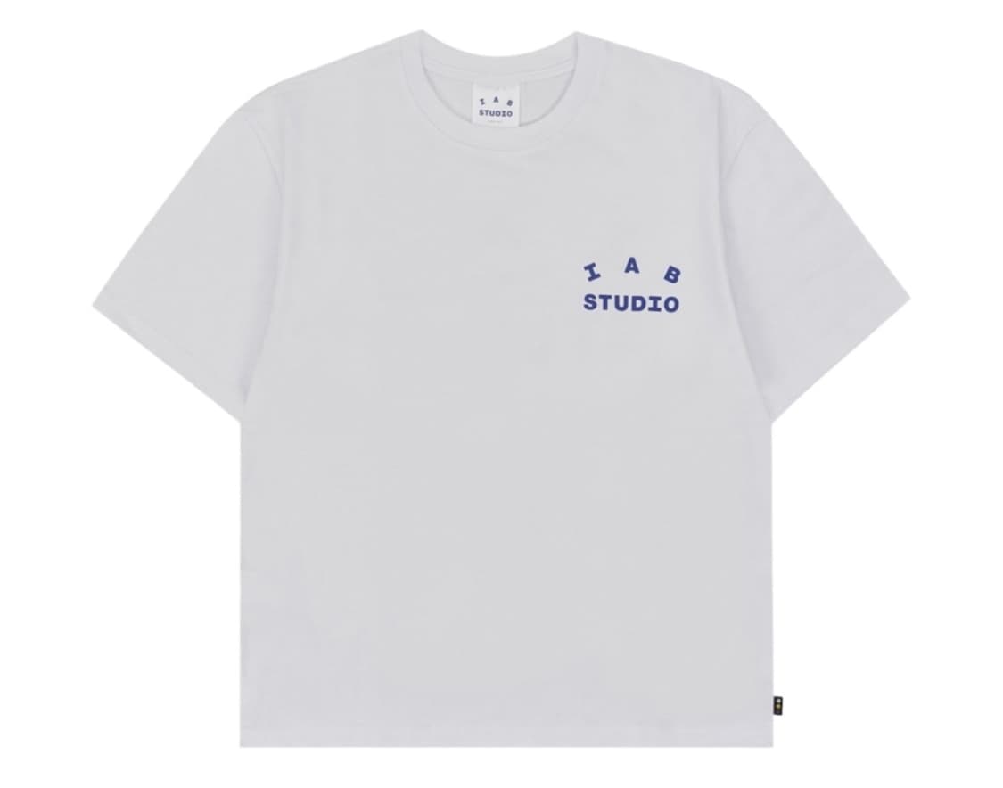 아이앱 스튜디오 티셔츠 화이트 네이비 M 상품이미지1