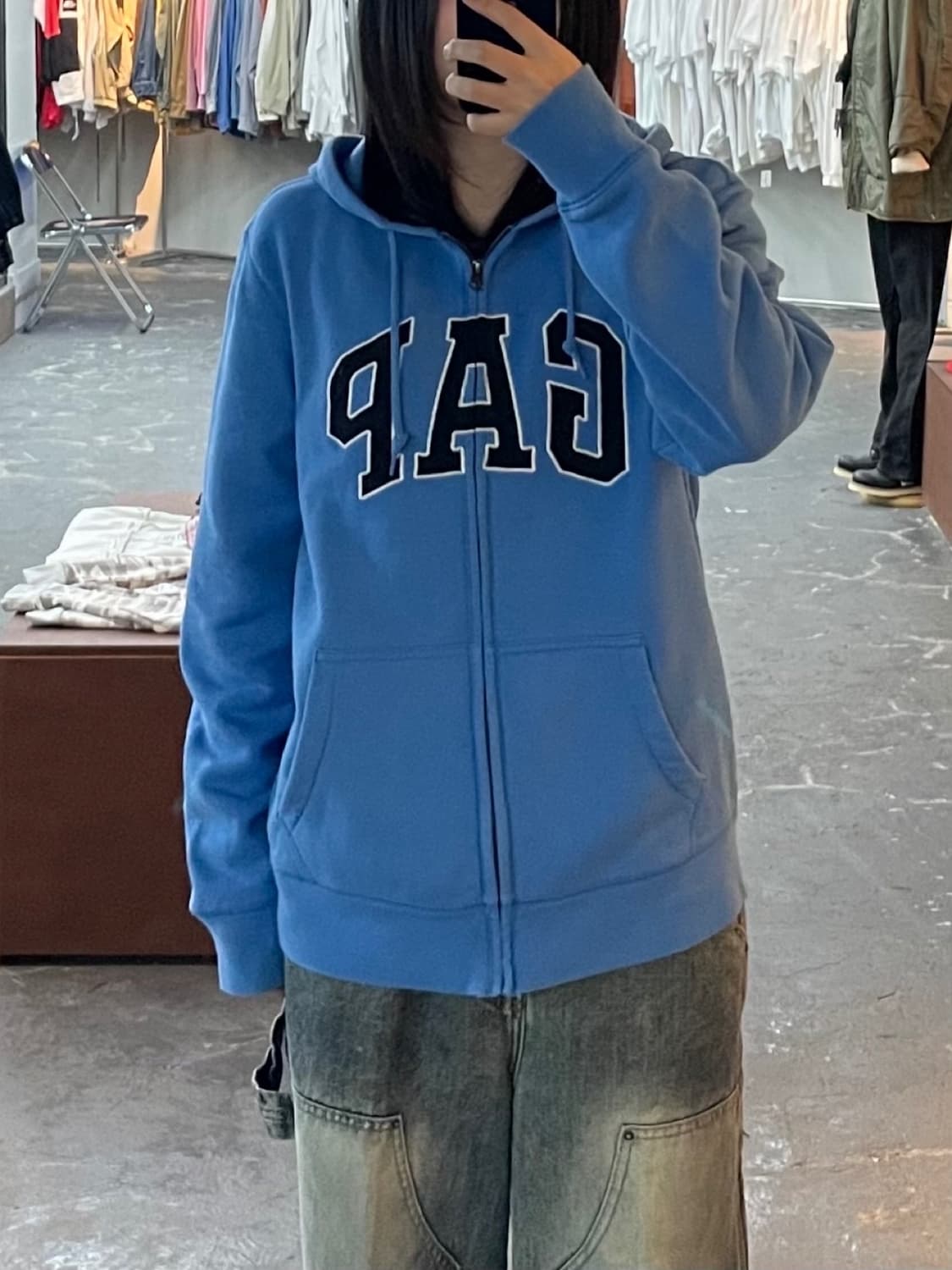 갭 로고 후드 집업 H1506 상품이미지1