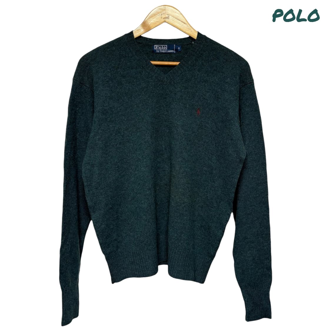 3771 폴로 랄프로렌 딥그린 울 니트 상품이미지1