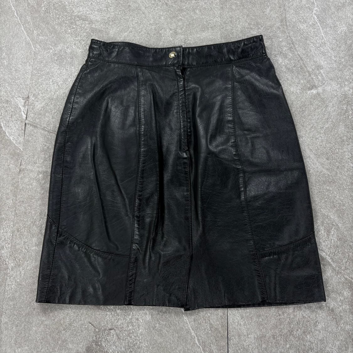 - 80‘s Vintage Real Cow Leather Skirt  상품이미지5
