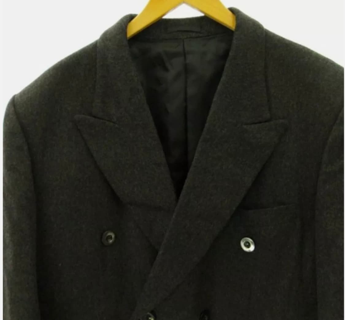 퓨어 캐시미어 100% 롱코트 테일러드 카키이쉬 차콜 / 54 2xl 상품이미지4