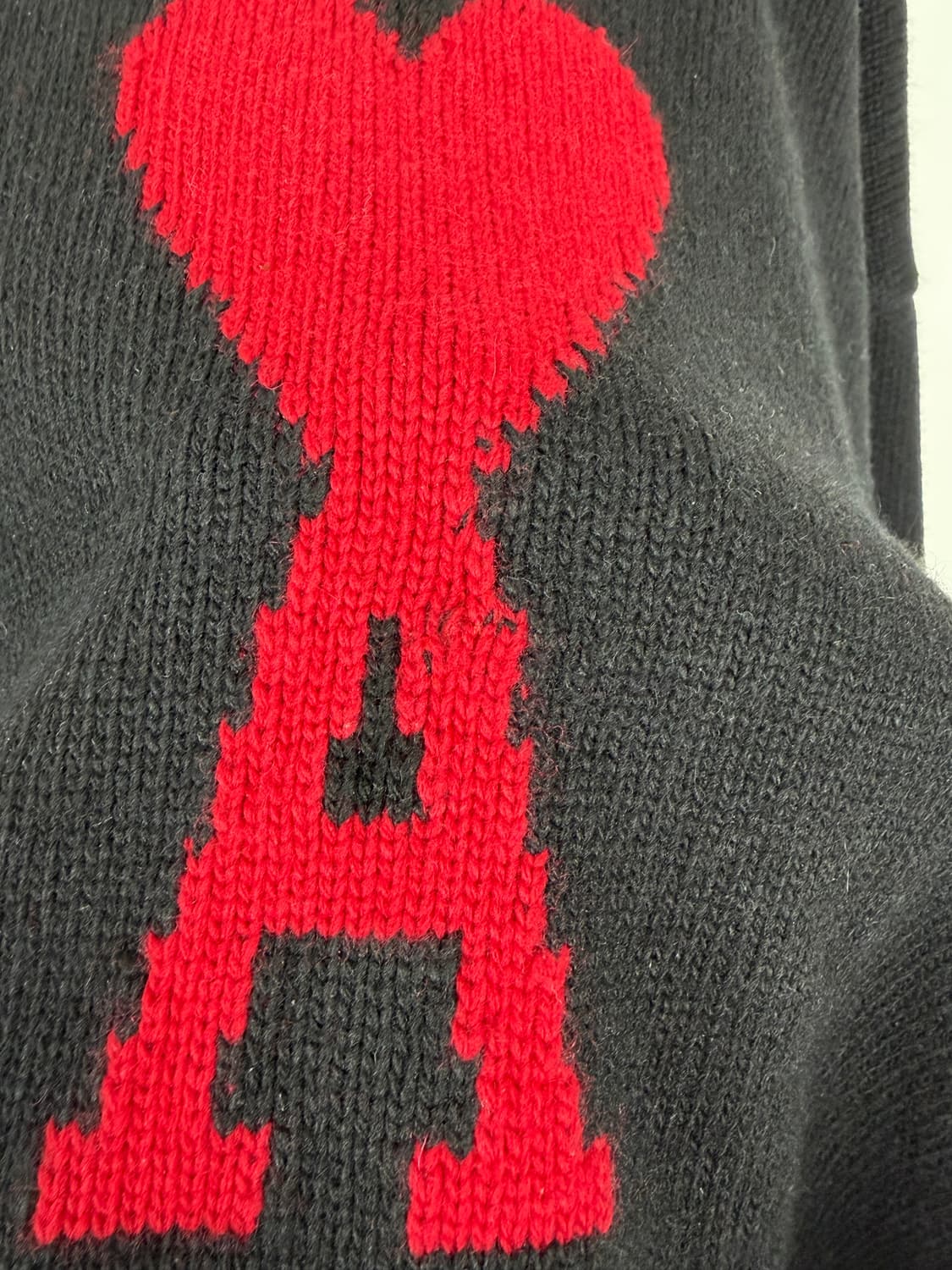 a93) 아미 AMI 빅하트 로고 울 니트 상품이미지3