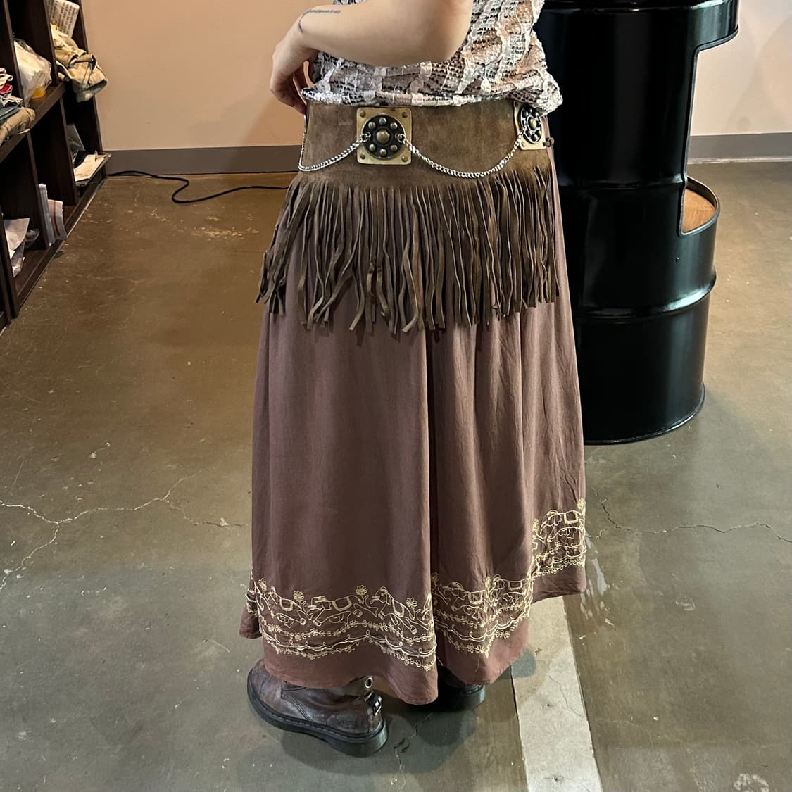 브라운 웨스턴 프린지 벨 상품이미지7