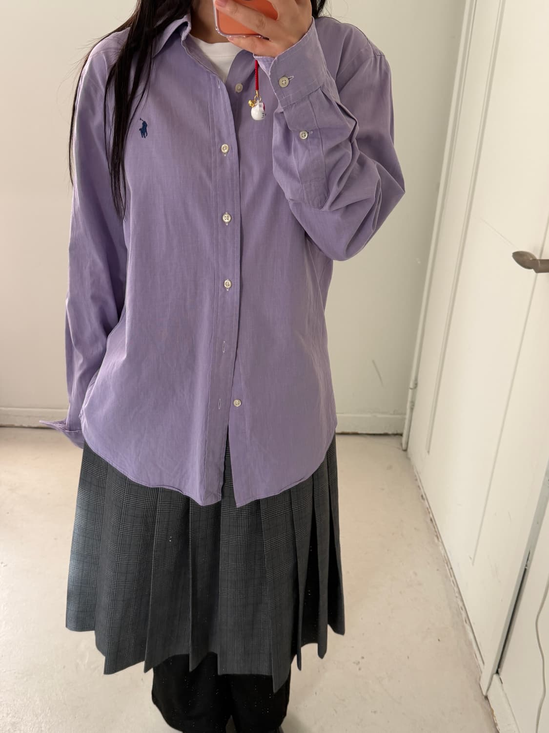 폴로 랄프로렌 퍼플 네이비포니 셔츠 상품이미지3