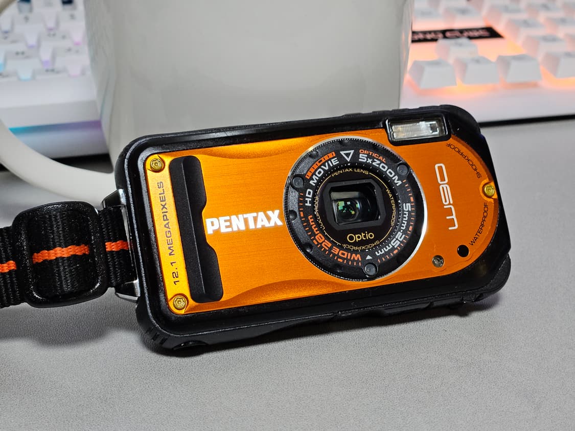 펜탁스 옵티오 W90 오렌지 고프코어 감성 디카 상품이미지2
