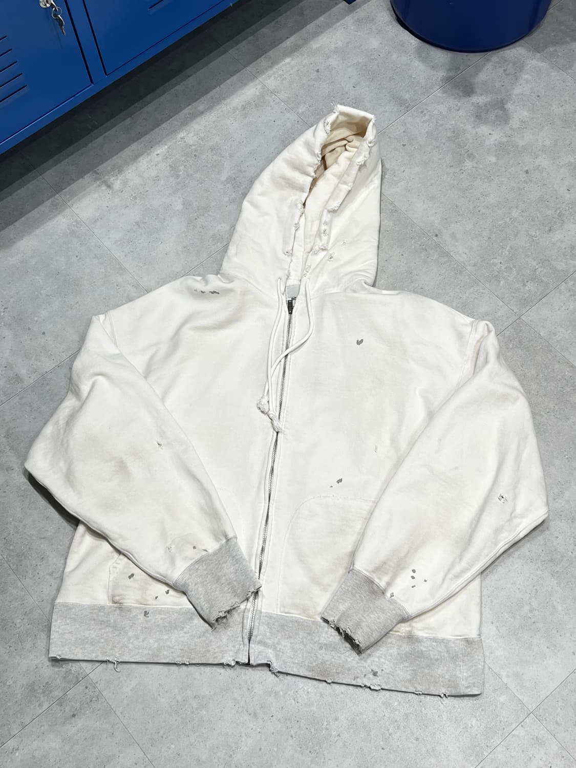 Bowwow 데미지 후디 집업 XL 상품이미지1