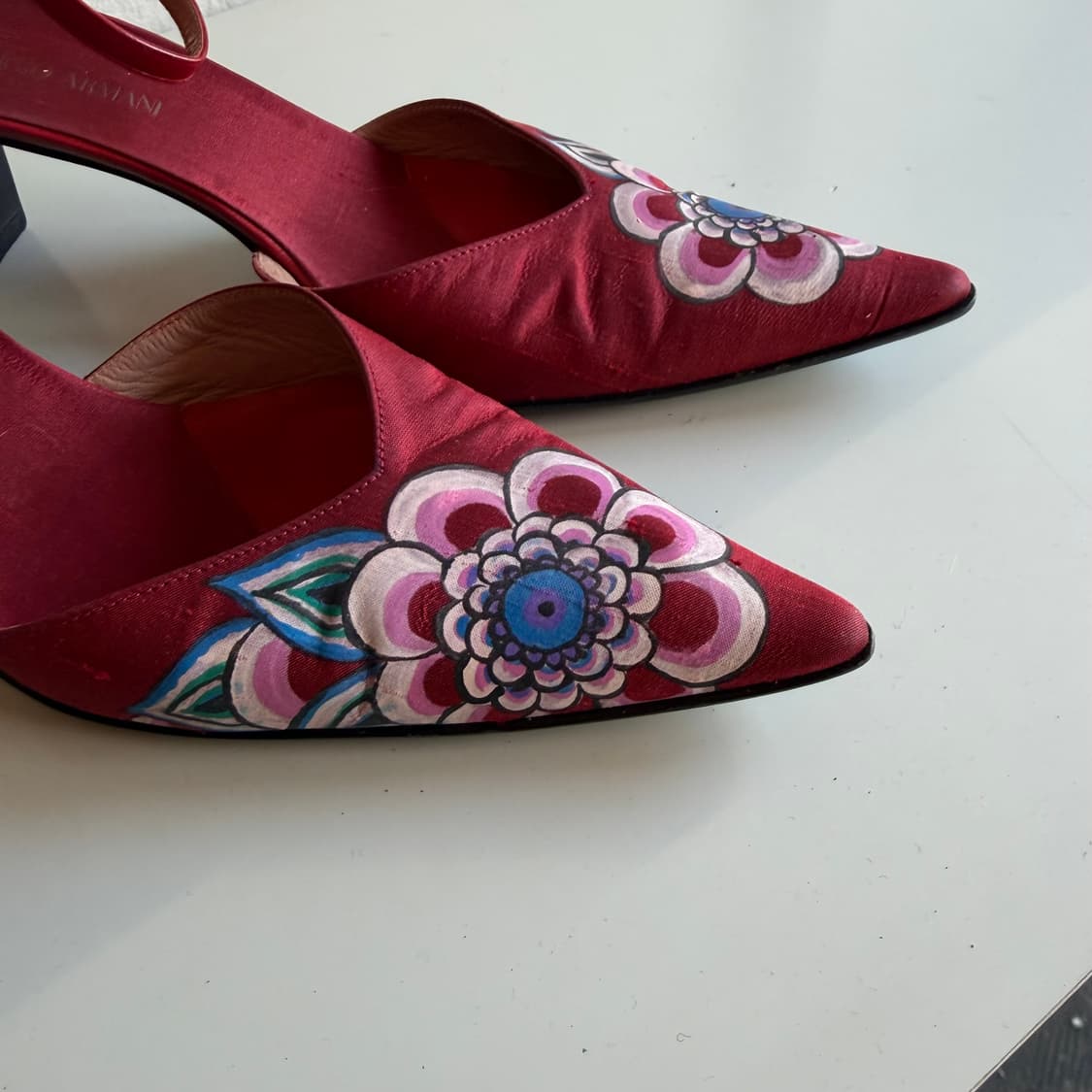 조르지오 알마니 플라워패턴 키튼 힐 상품이미지3